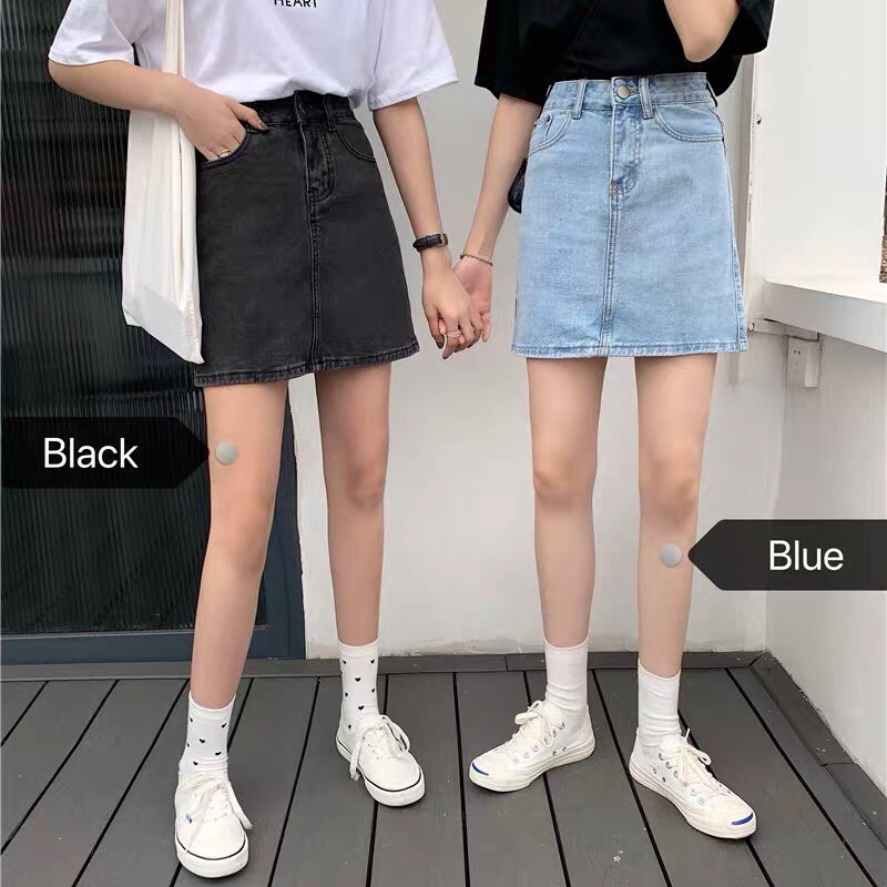 chân váy denim cạp cao phong cách năng động (order taobao) | BigBuy360 - bigbuy360.vn