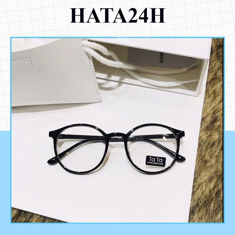Mắt Kính Thời Trang Giả Cận Ngố TATA Form Tròn Cá Tính - Hata24h