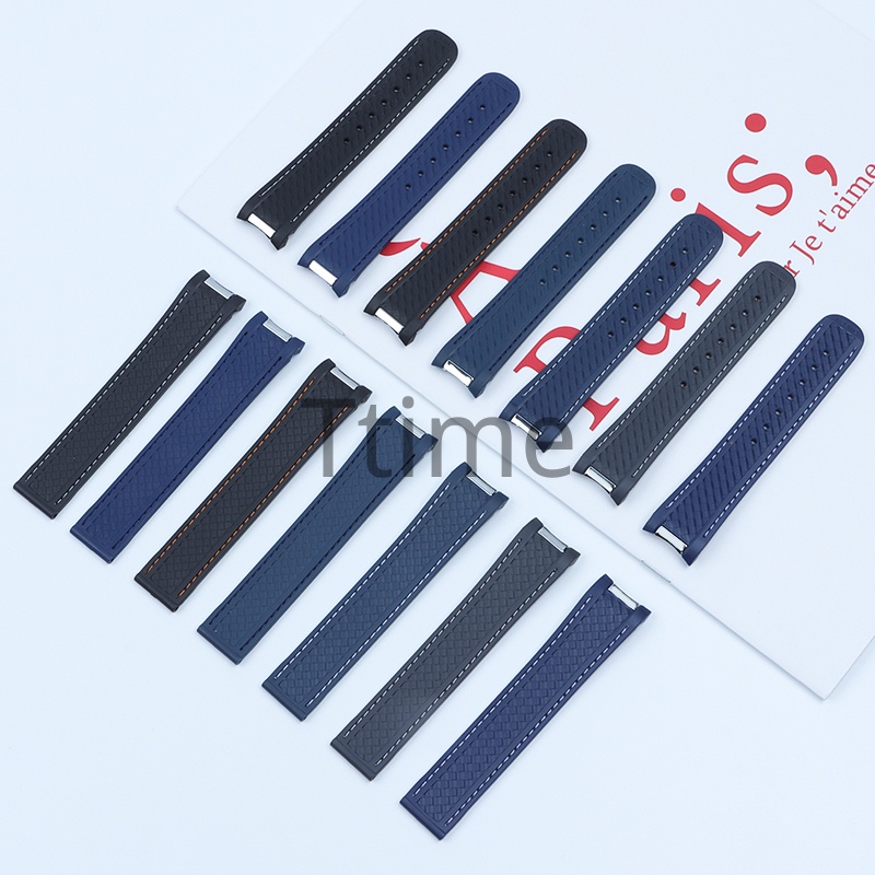 Dây Đeo Đồng Hồ Bằng Cao Su Silicone 20mm Cho Omega 300 AT150 Aqua Terra Ultra Light 8900