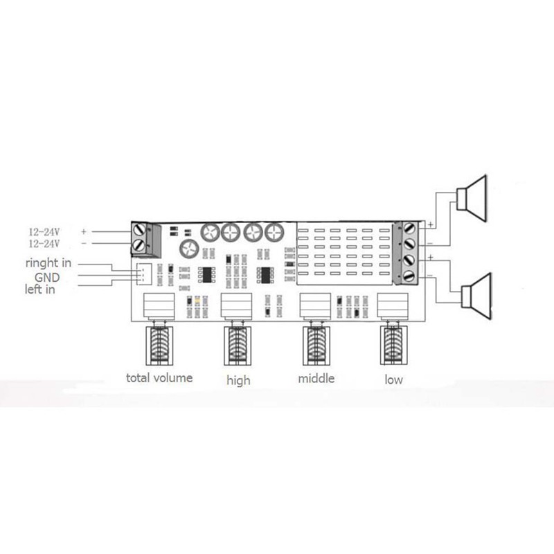 XH-M577 TPA3116D2 Âm thanh công suất cao Op Amps DC 12-24V Hai kênh âm thanh nổi 2 X 80W Bo mạch khuếch đại kỹ thuật số B4-003