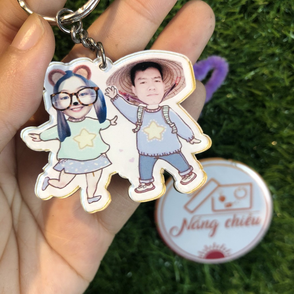 Móc khóa cắt theo hình người theo yêu cầu - Móc khóa ghép mặt vào chibi cute - Đa dạng hình chibi và mẫu mã