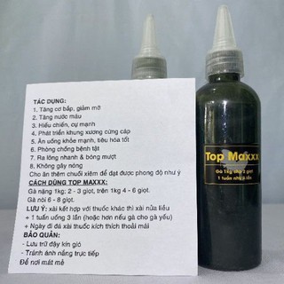 topmaxx ( chai 100ml ) thuốc nuôi cao cấp cho gà đá