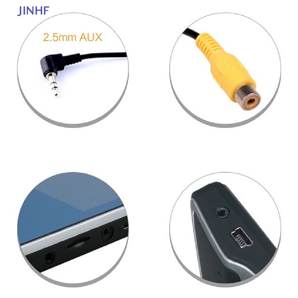 Dây cáp chuyển đổi RCA sang 2.5mm AV JINHF cho camera lùi xe hơi