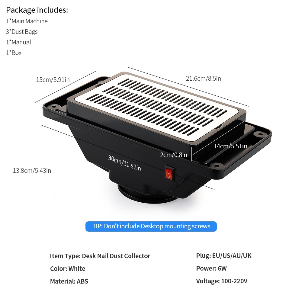 Máy hút bụi bàn làm móng FOREVERLILY chuyên dụng tiện lợi