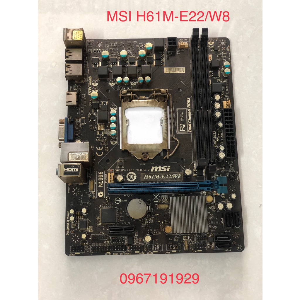 Mainboard MSI H110, H110M, H61M. Hàng 2hand, đã test kĩ.