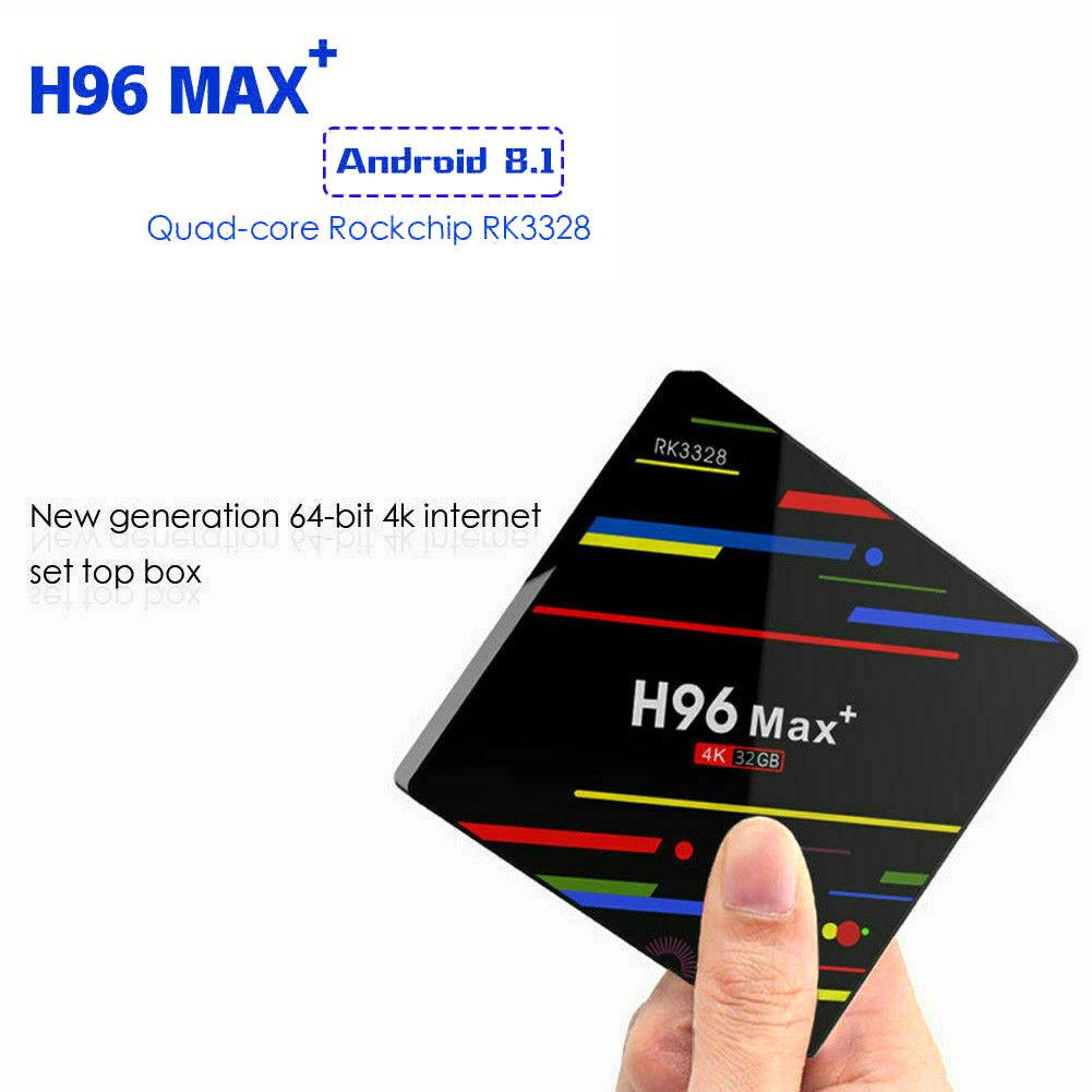 H96 Max + Android 8.1 TV Box RK3328 Quad Core 4GB RAM + 32GB ROM 4K Media Player