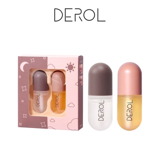 Set 2 son bóng DEROL chiết xuất gừng và bạc hà giúp môi căng mọng