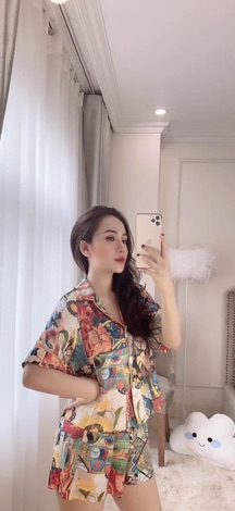 BỘ PIJAMA LỤA HOẠ TIẾT ĐỘC LẠ