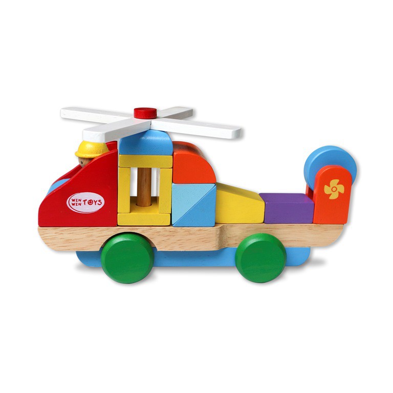 Đồ chơi gỗ Winwintoys - Trực thăng lắp ráp 65262