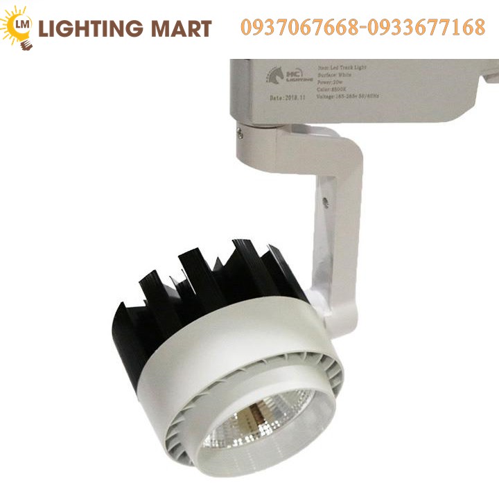 ĐÈN RỌI RAY COB 20W VỎ TRẮNG ĐEN - ĐÈN CHIẾU ĐIỂM SỬ DỤNG TRANG TRÍ SHOP, SHOWROOM