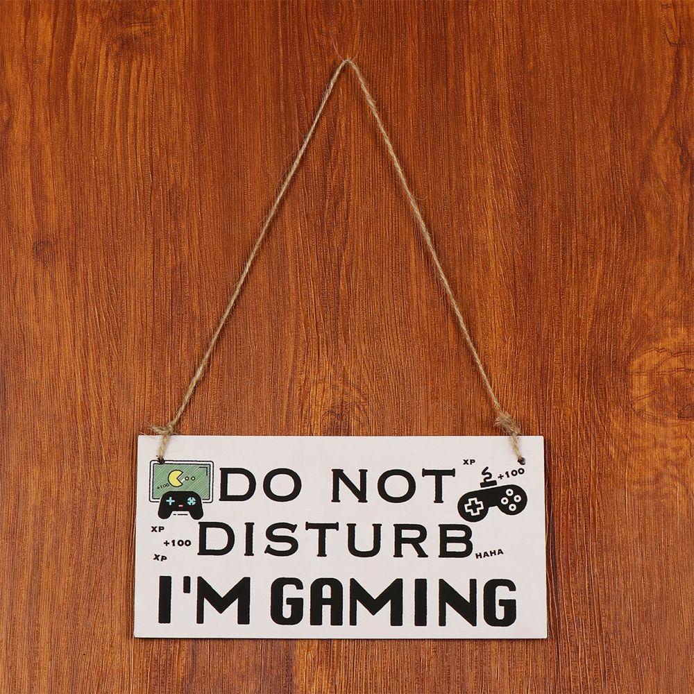 CONOPERY Biển Hiệu Trang Trí Cửa Phòng Ngủ In Chữ Do Not Disturb I 'M Gaming Farmhouse