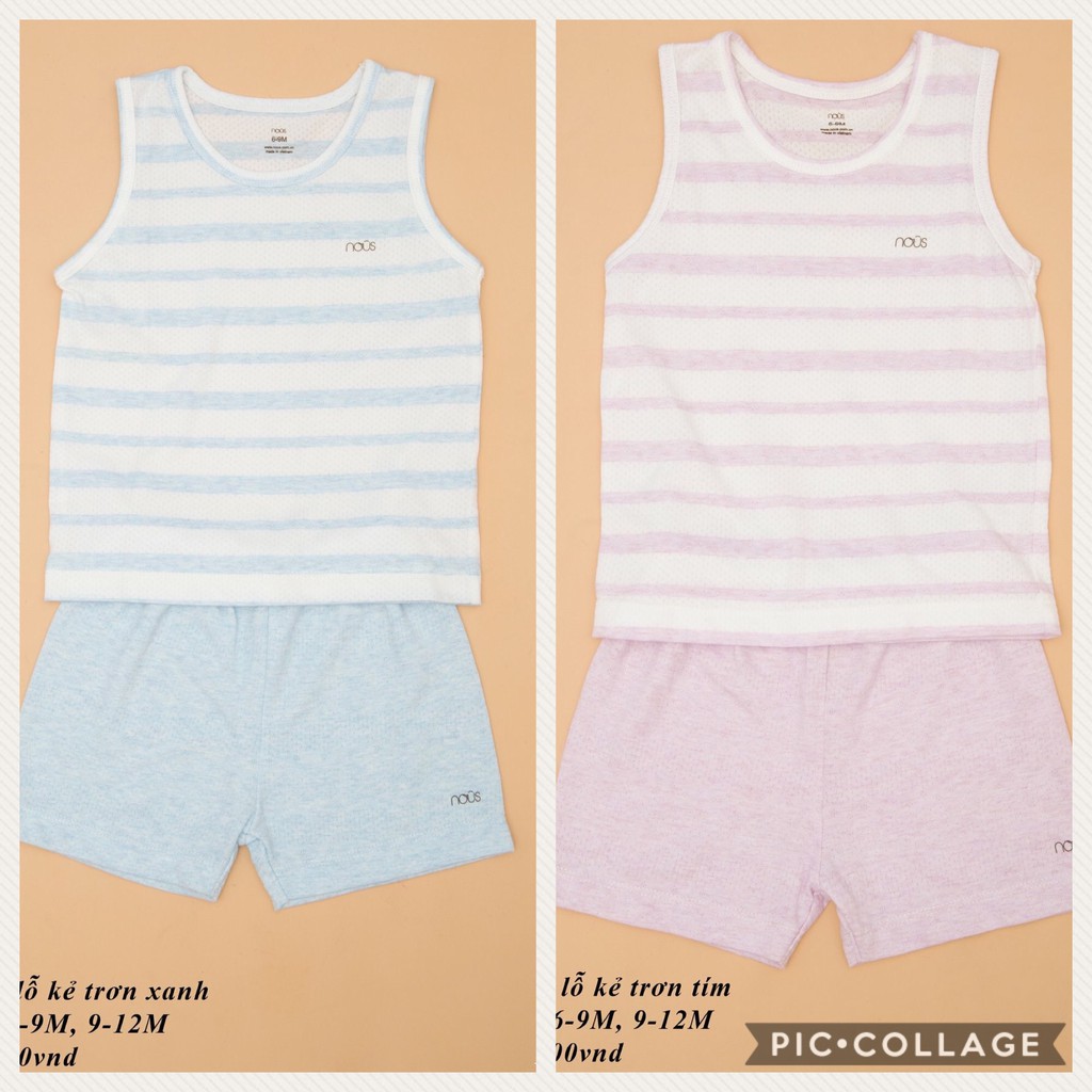 Ba lỗ kẻ Xanh/ Tím - Nous 2018