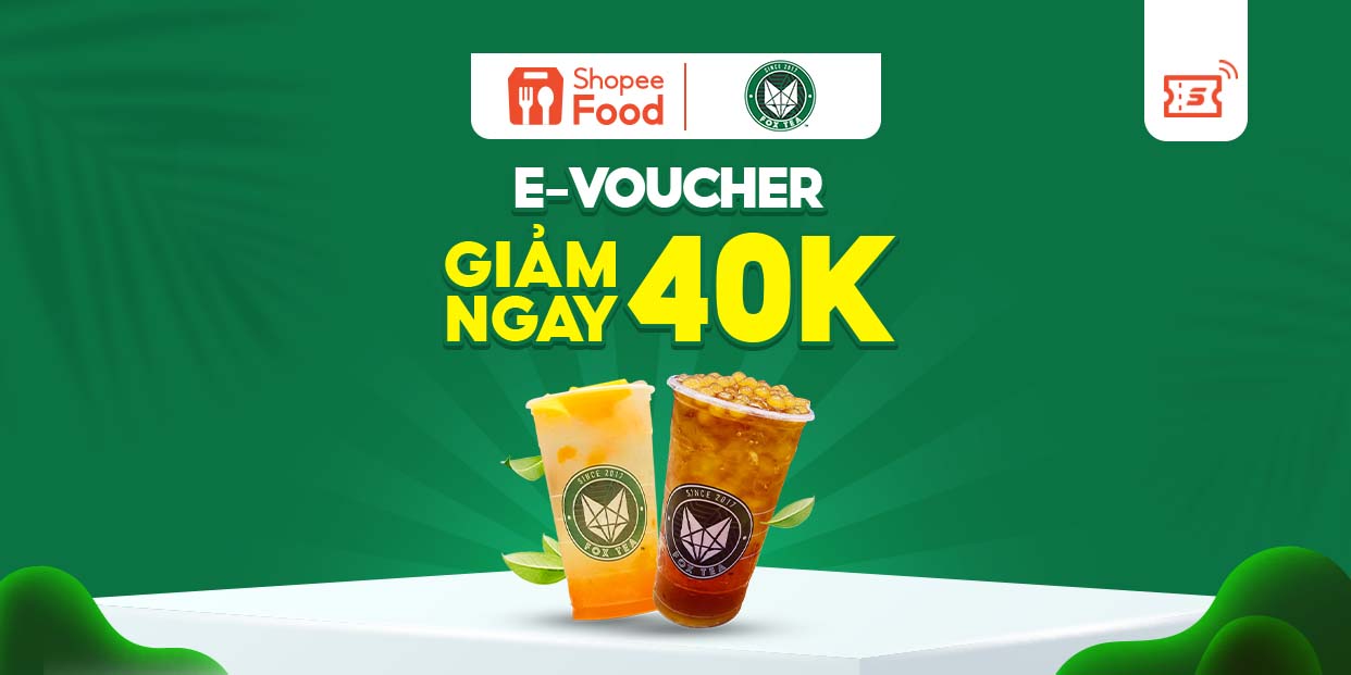 HCM Giảm 40K đơn từ 50K FOX Tea - Trà Sữa & Ăn Vặt khi đặt ShopeeFood trên Shopee