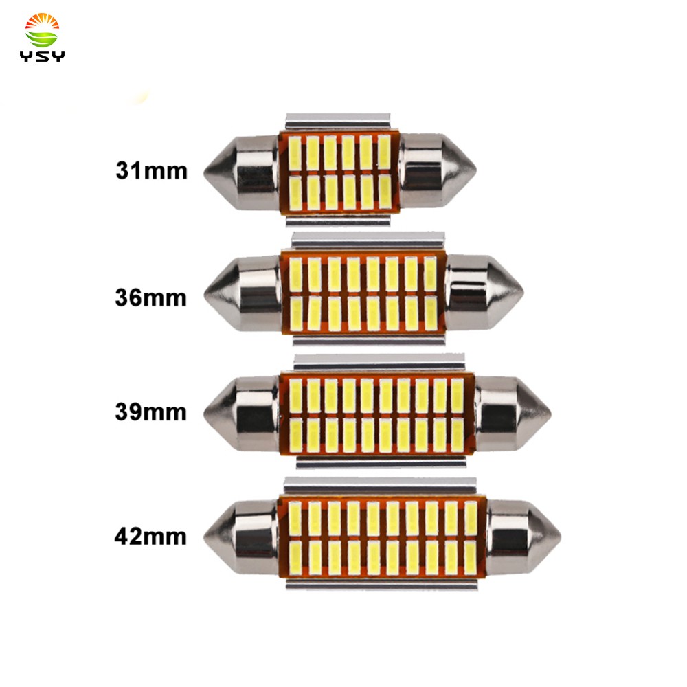 2 Đèn led thừng 2X C10W C5W 31mm 36mm 39mm 42mm cho nội thất đọc sách lỗi thiết kế tự do