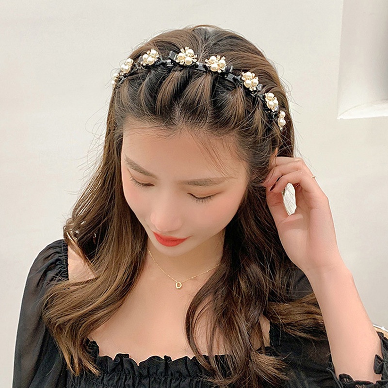 Băng Đô Cài Tóc Đính Ngọc Trai Thời Trang Hàn Quốc Chất Lượng Cao
