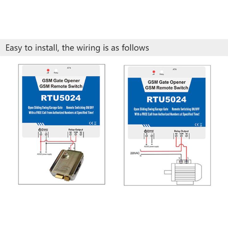 Công Tắc Điều Khiển Từ Xa SMS 2G GSM Gate Open RTU5024 Cho Điện Thoại Di Động