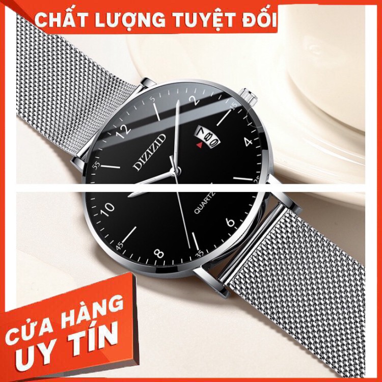 HÀNG CAO CẤP -  (CHÍNH HÃNG) Đồng hồ nam chính hãng DIZIZID DZ66 dây thép Titanium cao cấp, phong cách thượng lưu  - Hàn