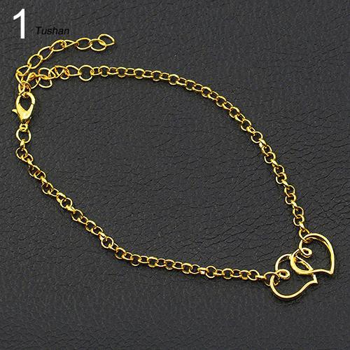 TUSH_Women's Double Love Heart Chain Beach Sandal Ankle Bracelet Anklet Foot Jewelry | BigBuy360 - bigbuy360.vn