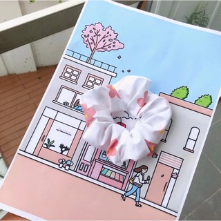 Cột tóc scrunchies sakura