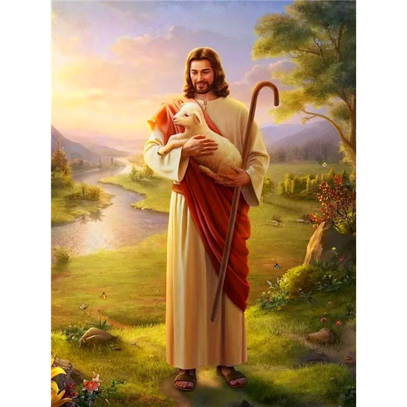 Tranh Sơn Dầu Trang Trí Hình Chúa Jesus (Tự Sơn)