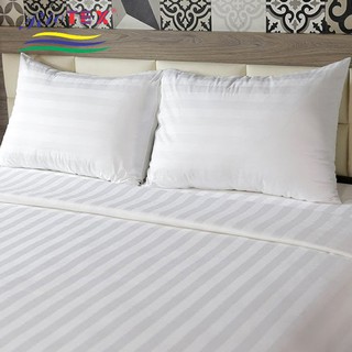 Bộ Drap Cotton Khách Sạn RIOTEX Trắng Sọc T300 1m/m2/m4/m6/m8...