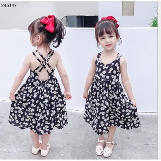 Đầm cúc họa mi cho bé gái