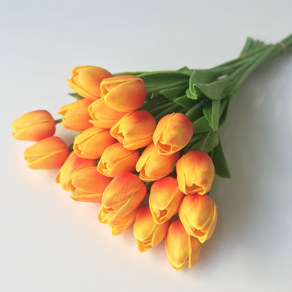 Set 10 Hoa Tulip Nhân Tạo Bằng Latex Trang Trí Nội Thất / Tiệc Cưới