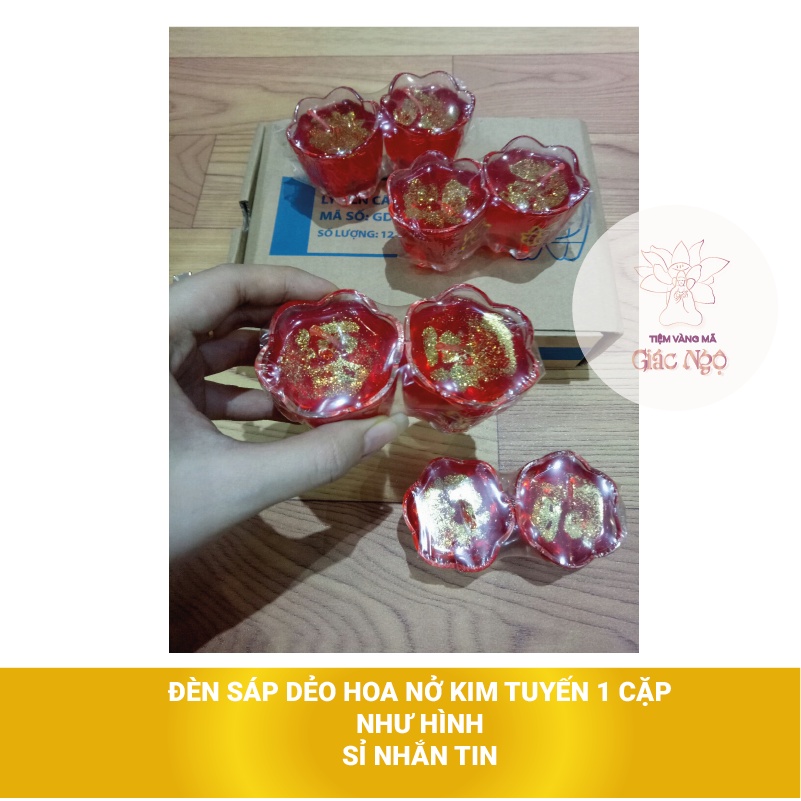 ĐÈN SÁP HOA NỞ CHẤT SÁP DẺO / Nến Nghệ Thuật Cúng Phật - VÀNG MÃ GIÁ RẺ SỈ LẺ