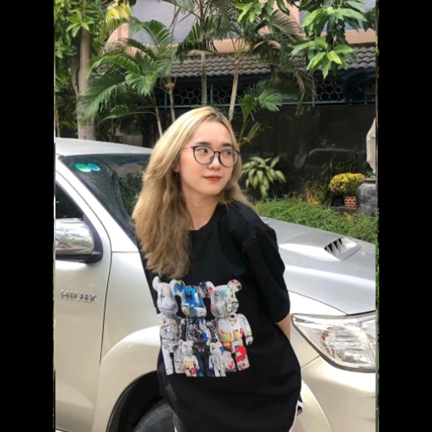 Áo thun in hình BEEBEE  Bearbrick gia đình-BBGD001 ( trắng) 100% COTTON | BigBuy360 - bigbuy360.vn