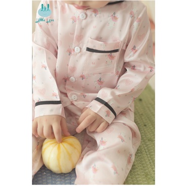 ❣️SALE❣️Bộ pyjama lụa dài tay họa tiết trẻ em Little Love❣️𝐓𝐔𝐓𝐈𝐂𝐀𝐑𝐄❣️