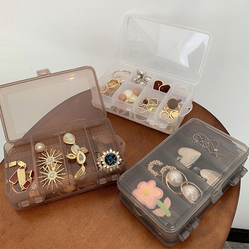 Hộp Đựng Trang Sức Trong Suốt Hai Tầng Tiện Dụng