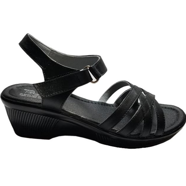 Giày sandal đế xuồng nữ da bò BIGGBEN HKD072