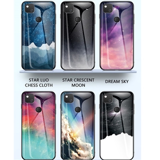 For Google Pixel 5 XL 4A 5G Luxury Starry Sky Glass Phone Case Anti-fall Shockproof Protection Back Cover