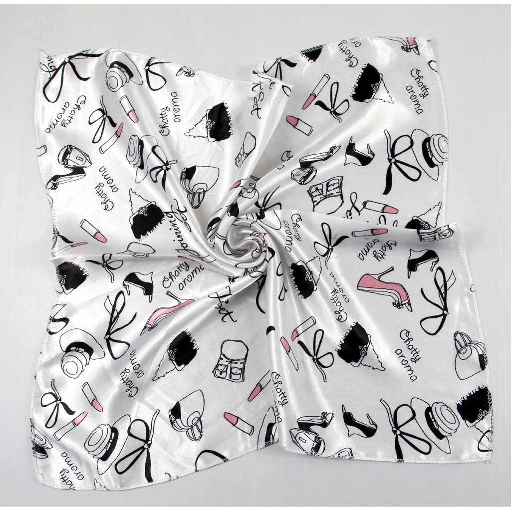 Khăn turban vuông lụa satin thời trang Size 50x50cm, khăn buôc toc, chang chí túi sach, / giày thể thao97