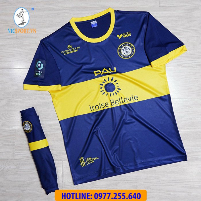 Áo Đá Bóng, Quần Áo Đá Banh QUANG HẢI CLB PAU FC 2022-2023 Thun Lạnh Thoáng mát- Vicsport
