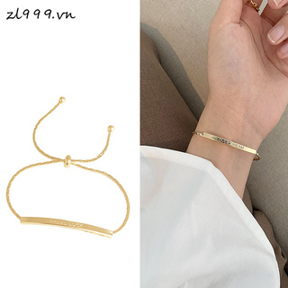 Vòng Tay Họa Tiết Chữ Thời Trang Hàn Quốc Đơn Giản Thanh Lịch Cho Nữ