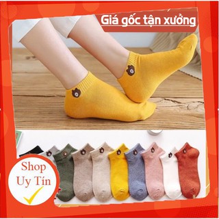 Set 10 đôi tất gấu cổ ngắn kèm túi đựng