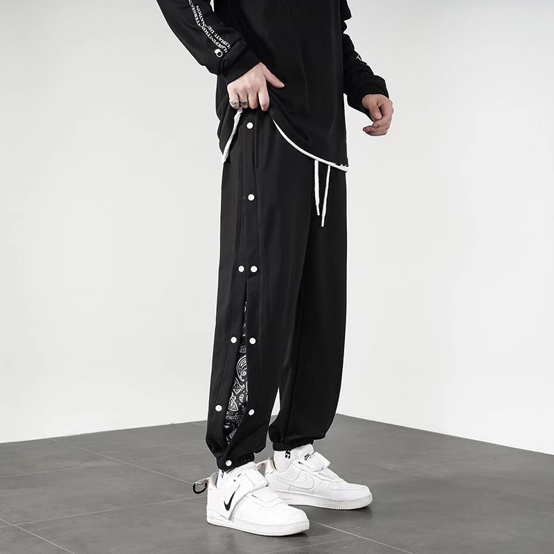 Quần Legging Thể Thao Dáng Rộng Ghép Hai Bên In Hoa Độc Đáo Size M-3xl Thời Trang Cho Nam