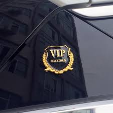Bông lúa logo VIP Motors trang trí kính xe hơi thêm phần sang trọng- chống gỉ phù hợp với mọi lọai thời tiết