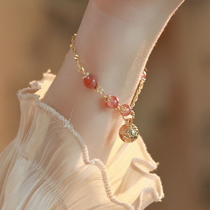 【Kifli】Vòng Tay Mặt Chuông Vàng Thiết Kế Đặc Biệt Phong Cách Truyền Thống Bạn Thân