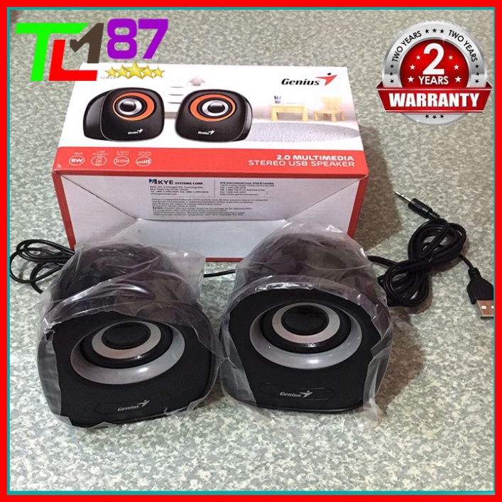Loa Máy Vi Tính PC Laptop Để Bàn Cao Cấp 2.0 GENIUS SP-Q160 - Loa Nghe Nhạc Mini Có Dây