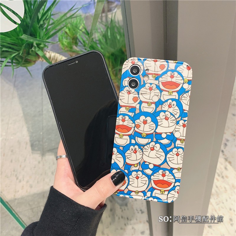 Toàn Bộ Ốp Điện Thoại Silicon Chống Sốc Bảo Vệ Màn Hình In Hình Doraemon Đáng Yêu Cho Iphone12 Pro I11 Xs Max Xr I8 I7Plus