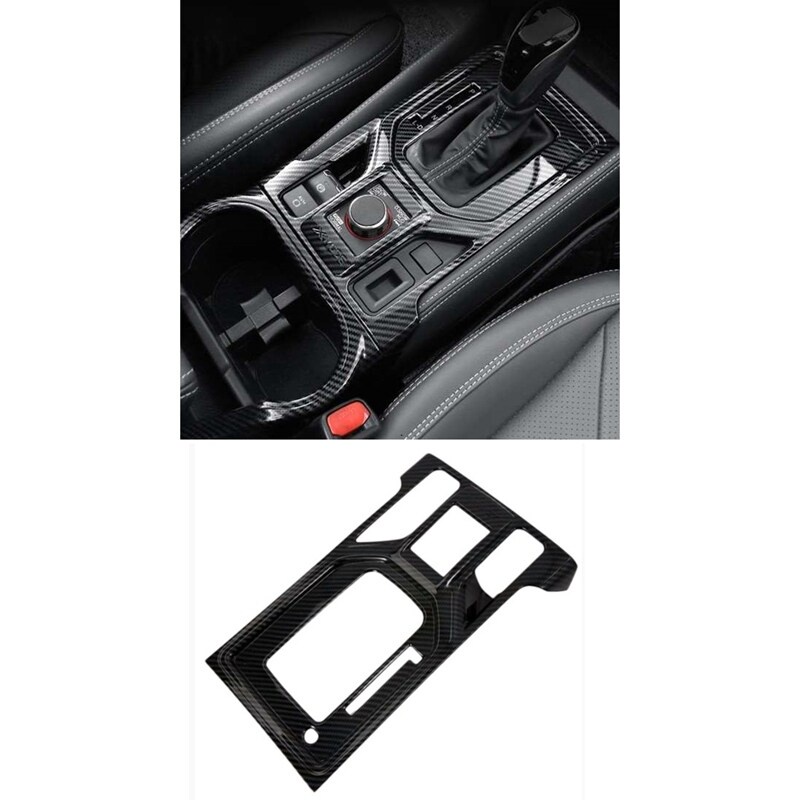 Khung dán cho hộp sang số bằng ABS sợi carbon trang trí cho xe Subaru Forester 2019-2021