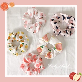 🍑Chun cột tóc vải Scrunchie hoa quả