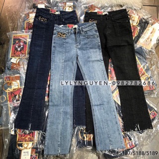 quần jean gân ống vẩy siêu hít
