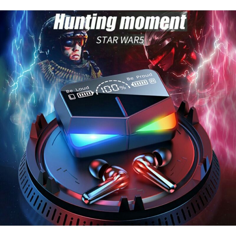 ✅Tai nghe Bluetooth không dây M28 TWS-Snow Light / Tai nghe chơi game giảm tiếng ồn