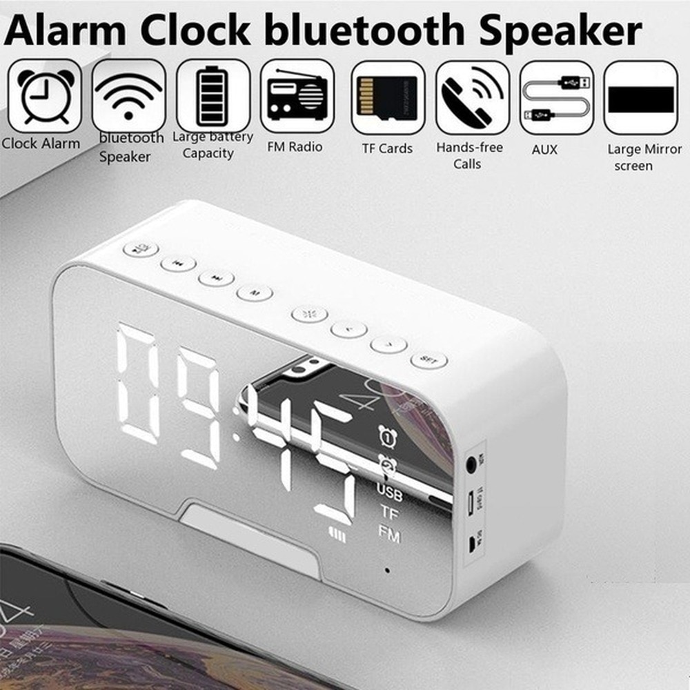 Đồng Hồ Báo Thức Điện Tử Có Đèn Led Kết Nối Bluetooth 5.0