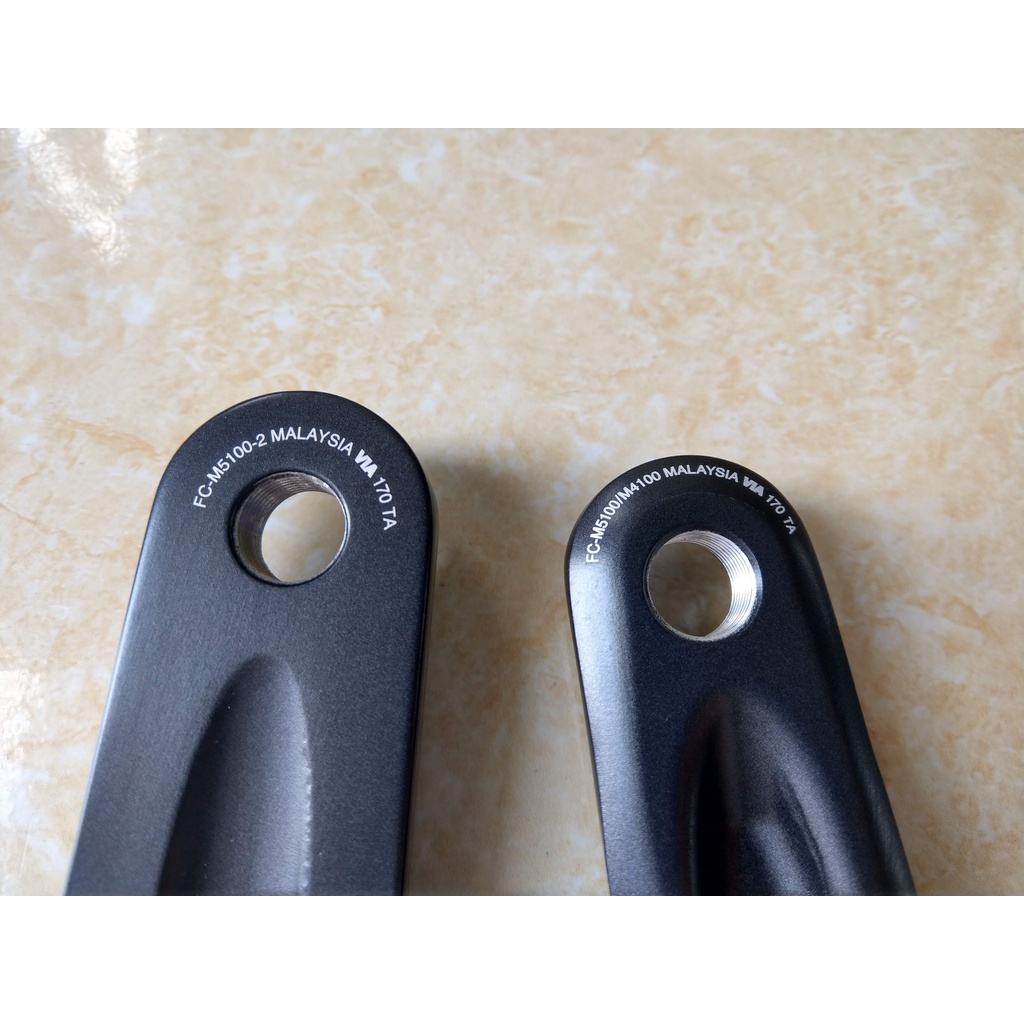 Giò đĩa xe đạp - Đùi đĩa cốt rỗng Shimano Deore M5100 2x11 26-36T