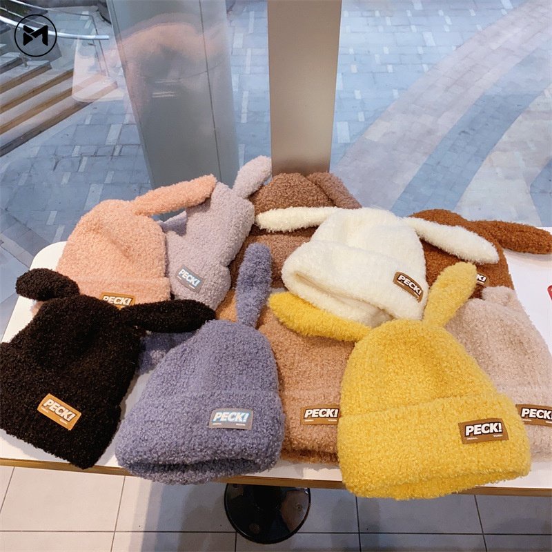 Hàng Mới Về Mũ Len Dệt Kim Giữ Ấm Tai Thỏ Chống Lạnh Mùa Đông Hàng Mới 2022