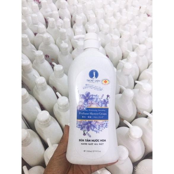 [chai to 1100ml] Sữa tắm hương nước hoa Nhật TREND LADY, sữa tắm thơm mát hương nước hoa lưu hương lâu, trăng da mềm mịn